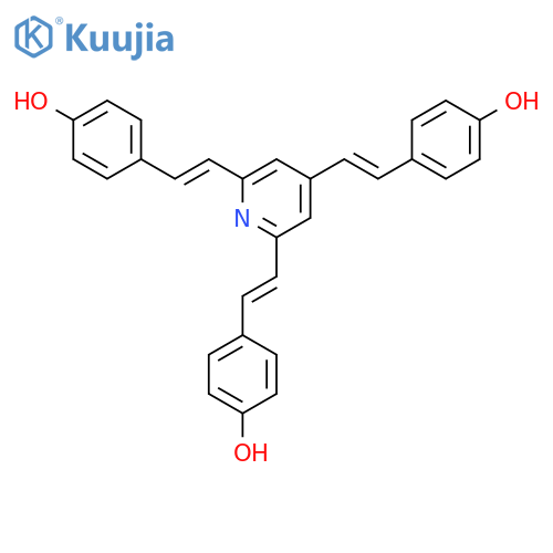PHENOL, 4,4',4''-(2,4,6-PYRIDINETRIYLTRI-2,1-ETHENEDIYL)TRIS- structure