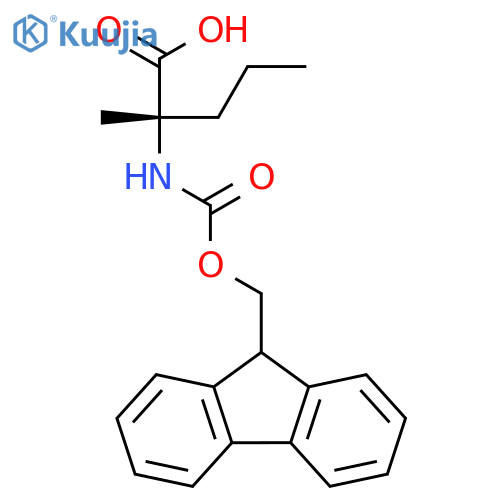 (2S)-2-(9H-fluoren-9-ylmethoxycarbonylamino)-2-methyl-pentanoic acid structure