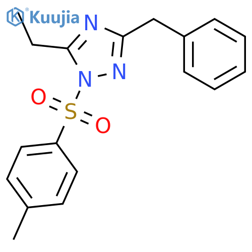 1H-1,2,4-Triazole, 5-ethyl-1-[(4-methylphenyl)sulfonyl]-3-(phenylmethyl)- structure