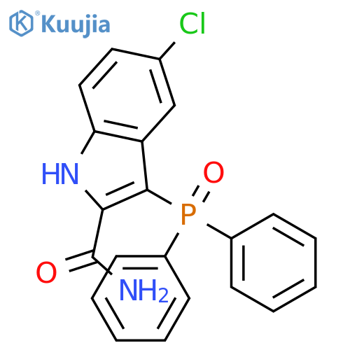 1H-INDOLE-2-CARBOXAMIDE, 5-CHLORO-3-(DIPHENYLPHOSPHINYL)- structure