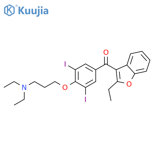 Methanone, [4-[3-(diethylamino)propoxy]-3,5-diiodophenyl](2-ethyl-3-benzofuranyl)- structure