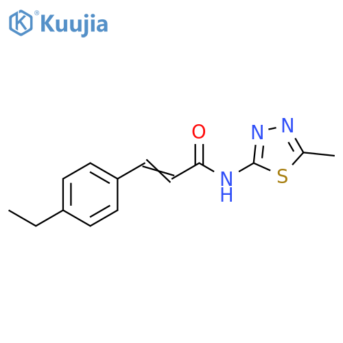 (2E)-3-(4-ethylphenyl)-N-(5-methyl-1,3,4-thiadiazol-2-yl)prop-2-enamide structure