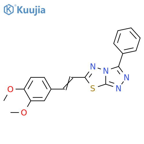 6-(E)-2-(3,4-dimethoxyphenyl)ethenyl-3-phenyl-1,2,4triazolo3,4-b1,3,4thiadiazole structure