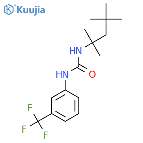 1-3-(trifluoromethyl)phenyl-3-(2,4,4-trimethylpentan-2-yl)urea structure