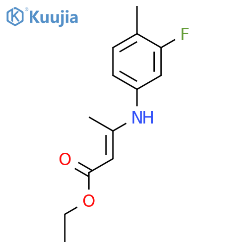 2-BUTENOIC ACID, 3-[(3-FLUORO-4-METHYLPHENYL)AMINO]-, ETHYL ESTER structure