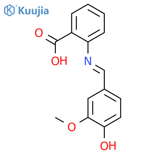 Benzoic acid, 2-[(E)-[(4-hydroxy-3-methoxyphenyl)methylene]amino]- structure