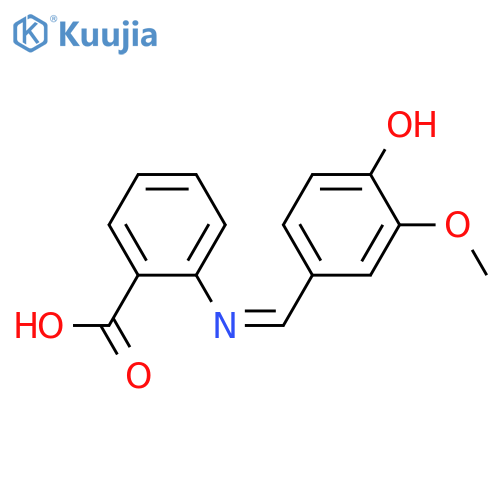 BENZOIC ACID, 2-[(Z)-[(4-HYDROXY-3-METHOXYPHENYL)METHYLENE]AMINO]- structure