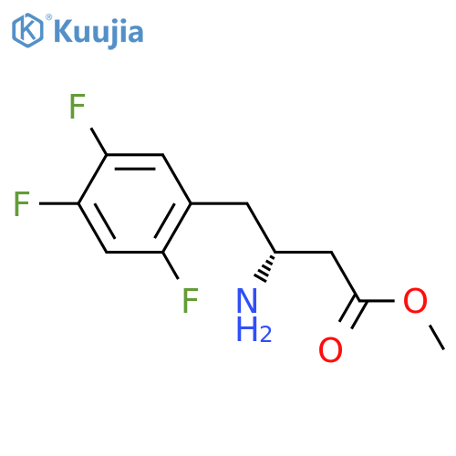 methyl (3R)-3-amino-4-(2,4,5-trifluorophenyl)butanoate structure