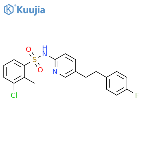 Benzenesulfonamide,3-chloro-N-[5-[2-(4-fluorophenyl)ethyl]-2-pyridinyl]-2-methyl- structure