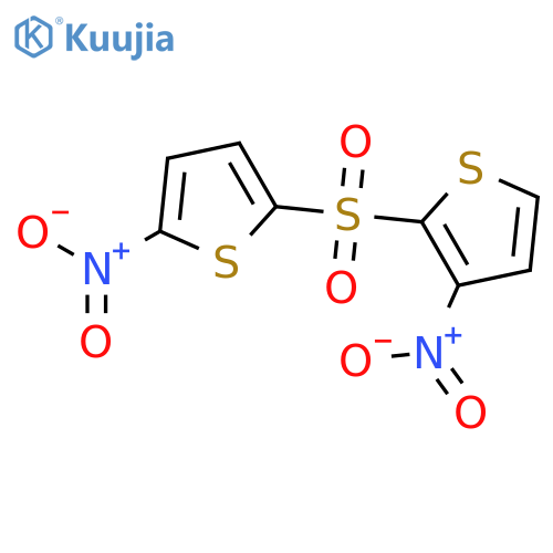 Thiophene, 3-nitro-2-[(5-nitro-2-thienyl)sulfonyl]- structure