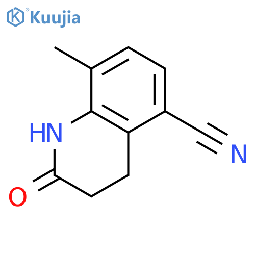 5-Quinolinecarbonitrile, 1,2,3,4-tetrahydro-8-methyl-2-oxo- structure