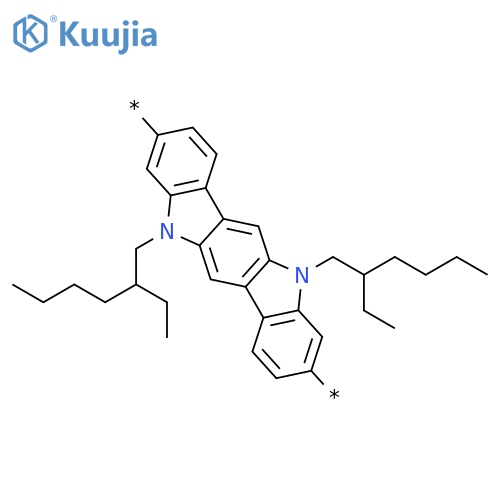 Poly[5,11-bis(2-ethylhexyl)-5,11-dihydroindolo[3,2-b]carbazole-3,9-diyl] structure