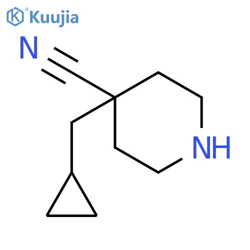 4-(cyclopropylmethyl)piperidine-4-carbonitrile structure