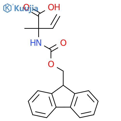 2-({(9H-fluoren-9-yl)methoxycarbonyl}amino)-2-methylbut-3-enoic acid structure