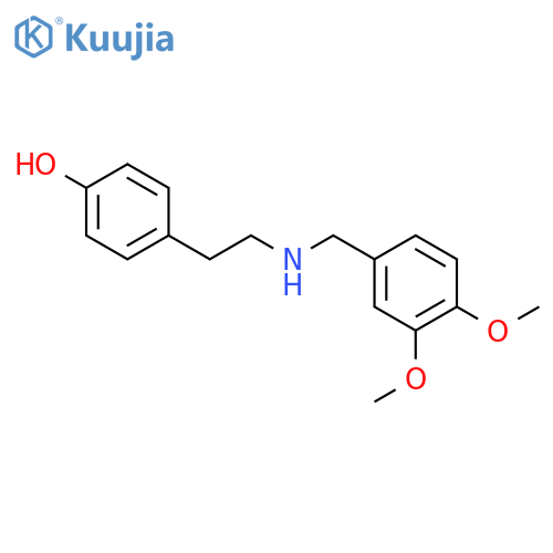 Phenol,4-[2-[[(3,4-dimethoxyphenyl)methyl]amino]ethyl]- structure