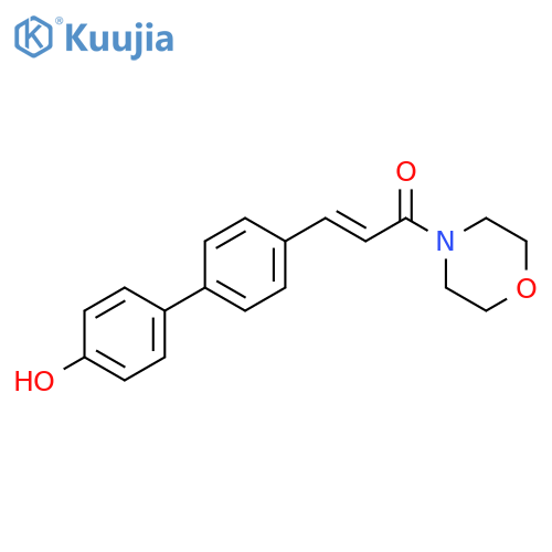 Morpholine, 4-[(2E)-3-(4'-hydroxy[1,1'-biphenyl]-4-yl)-1-oxo-2-propenyl]- structure