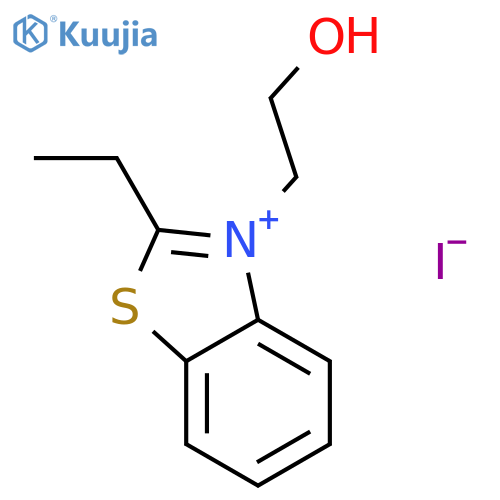 Benzothiazolium, 2-ethyl-3-(2-hydroxyethyl)-, iodide structure