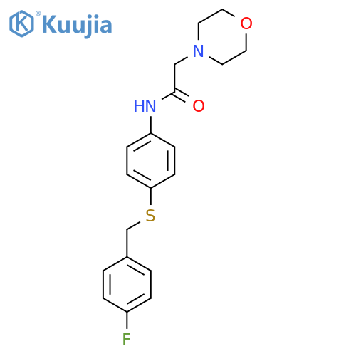 N-(4-{[(4-fluorophenyl)methyl]sulfanyl}phenyl)-2-(morpholin-4-yl)acetamide structure