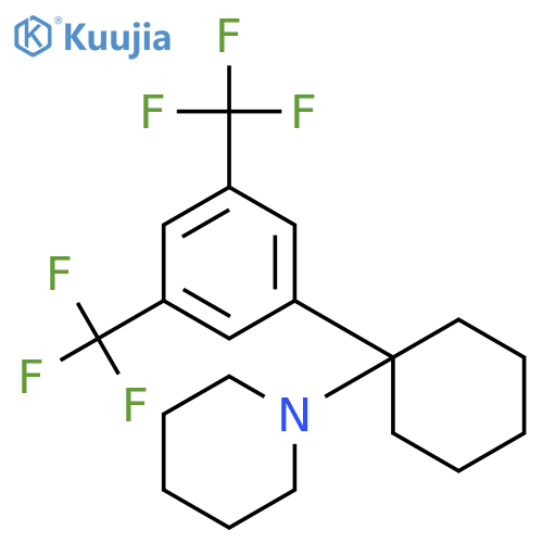 Piperidine, 1-[1-[3,5-bis(trifluoromethyl)phenyl]cyclohexyl]- structure