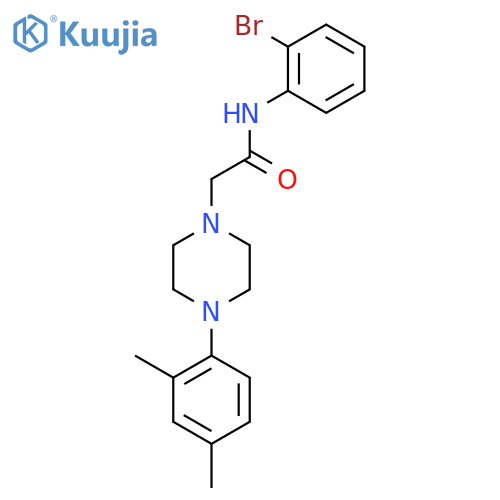 N-(2-Bromophenyl)-2-[4-(2,4-dimethylphenyl)piperazin-1-yl]acetamide structure