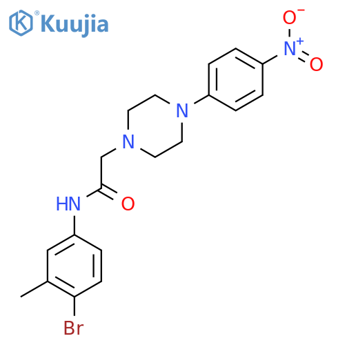 N-(4-Bromo-3-methylphenyl)-2-[4-(4-nitrophenyl)piperazin-1-yl]acetamide structure