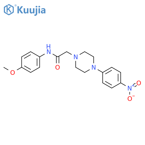 N-(4-Methoxyphenyl)-2-[4-(4-nitrophenyl)piperazin-1-yl]acetamide structure
