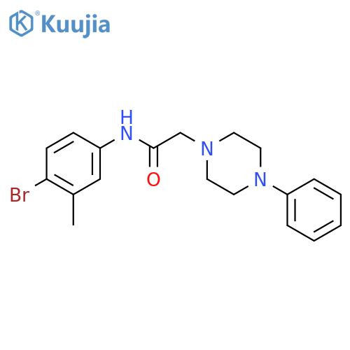 N-(4-Bromo-3-methylphenyl)-2-(4-phenylpiperazin-1-yl)acetamide structure