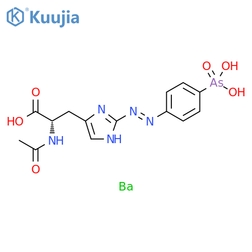 L-Histidine, N-acetyl-2-[(4-arsonophenyl)azo]-, barium salt (2:3) structure