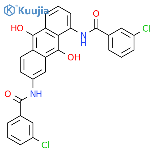 BENZAMIDE, N,N'-(9,10-DIHYDROXY-1,7-ANTHRACENEDIYL)BIS[3-CHLORO- structure