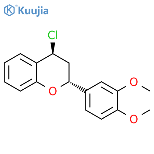 2H-1-Benzopyran, 4-chloro-2-(3,4-dimethoxyphenyl)-3,4-dihydro-, (2R,4S)-rel- structure