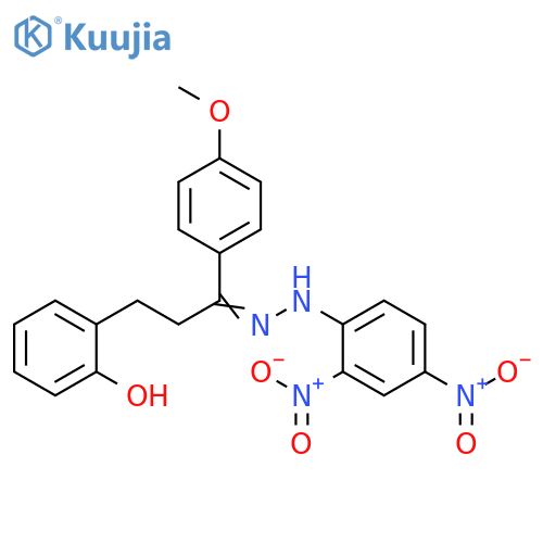 1-Propanone, 3-(2-hydroxyphenyl)-1-(4-methoxyphenyl)-, (2,4-dinitrophenyl)hydrazone (9CI) structure