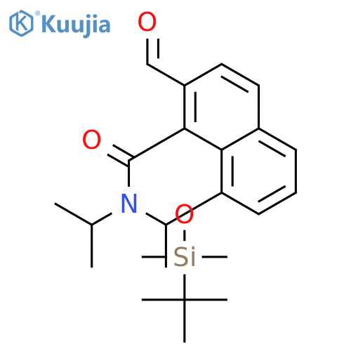1-Naphthalenecarboxamide,8-[[(1,1-dimethylethyl)dimethylsilyl]oxy]-2-formyl-N,N-bis(1-methylethyl)- structure