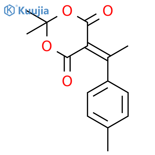 1,3-Dioxane-4,6-dione, 2,2-dimethyl-5-[1-(4-methylphenyl)ethylidene]- structure
