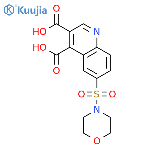 3,4-QUINOLINEDICARBOXYLIC ACID, 6-(4-MORPHOLINYLSULFONYL)- structure