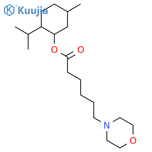 4-Morpholinehexanoic acid, 5-methyl-2-(1-methylethyl)cyclohexyl ester structure