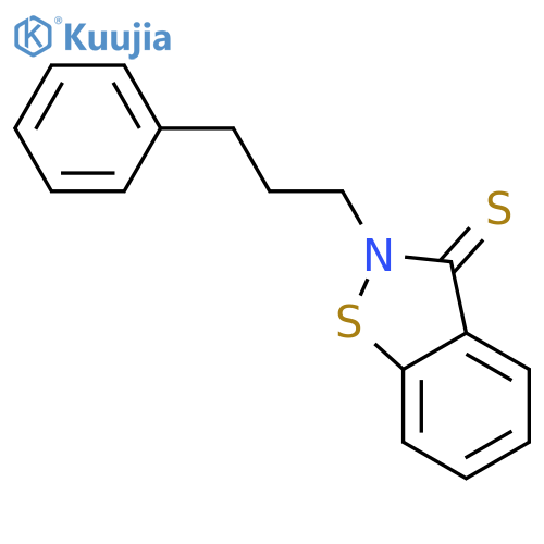 1,2-Benzisothiazole-3(2H)-thione, 2-(3-phenylpropyl)- structure