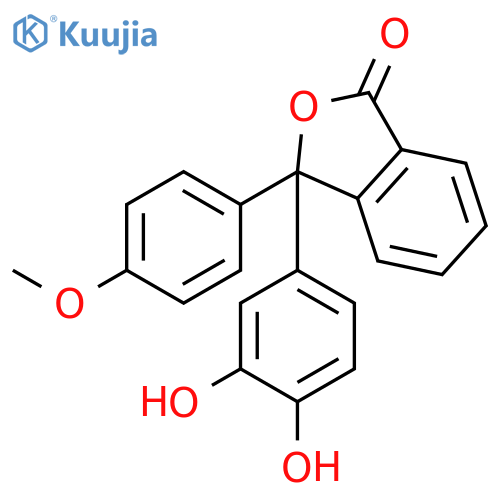 1(3H)-ISOBENZOFURANONE, 3-(3,4-DIHYDROXYPHENYL)-3-(4-METHOXYPHENYL)- structure