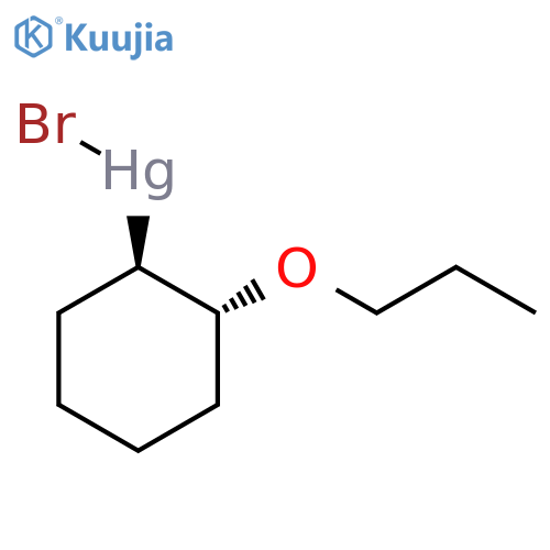 Mercury, bromo(2-propoxycyclohexyl)-, trans- structure