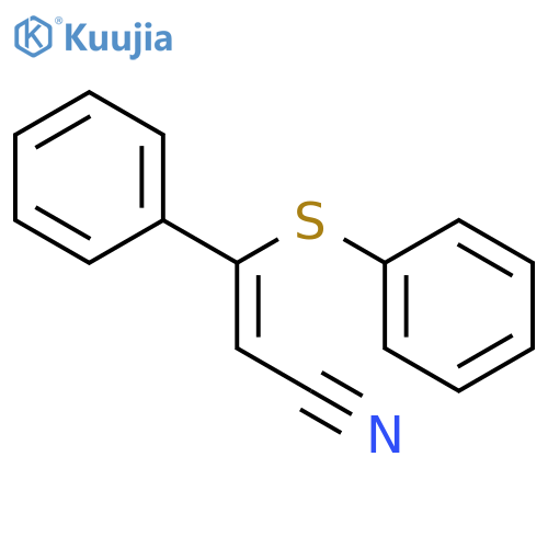 2-Propenenitrile, 3-phenyl-3-(phenylthio)- structure