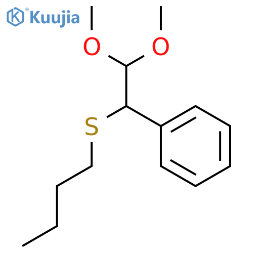 Benzene, [1-(butylthio)-2,2-dimethoxyethyl]- structure