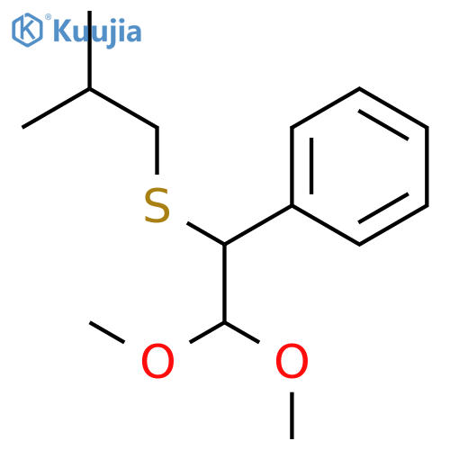 Benzene, [2,2-dimethoxy-1-[(2-methylpropyl)thio]ethyl]- structure