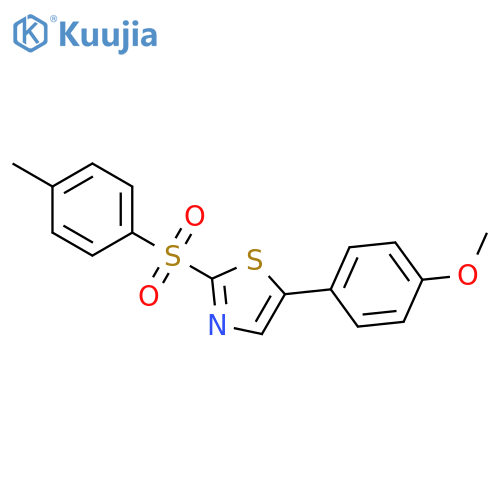 THIAZOLE, 5-(4-METHOXYPHENYL)-2-[(4-METHYLPHENYL)SULFONYL]- structure