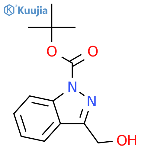 1H-Indazole-1-carboxylic Acid, 3-(hydroxymethyl)-, 1,1-dimethylethyl ester structure