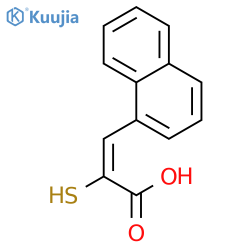 2-Propenoic acid, 2-mercapto-3-(1-naphthalenyl)- structure