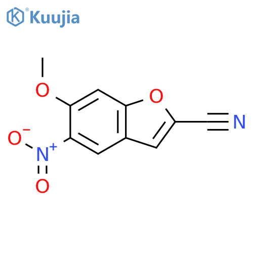 2-Benzofurancarbonitrile, 6-methoxy-5-nitro- structure