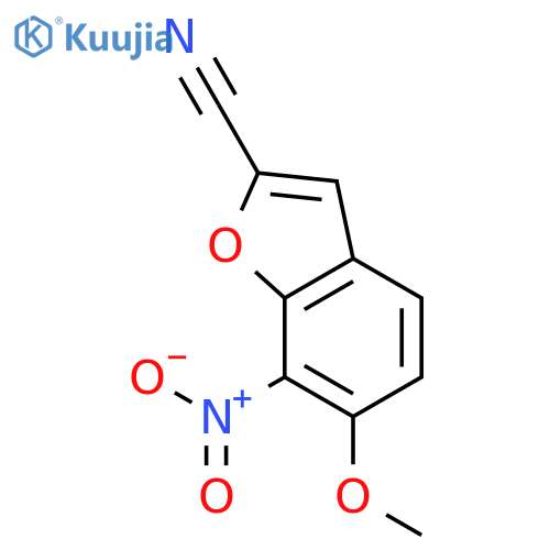 2-Benzofurancarbonitrile, 6-methoxy-7-nitro- structure