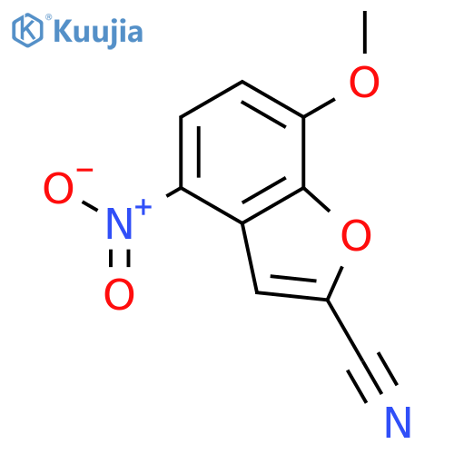 2-Benzofurancarbonitrile, 7-methoxy-4-nitro- structure