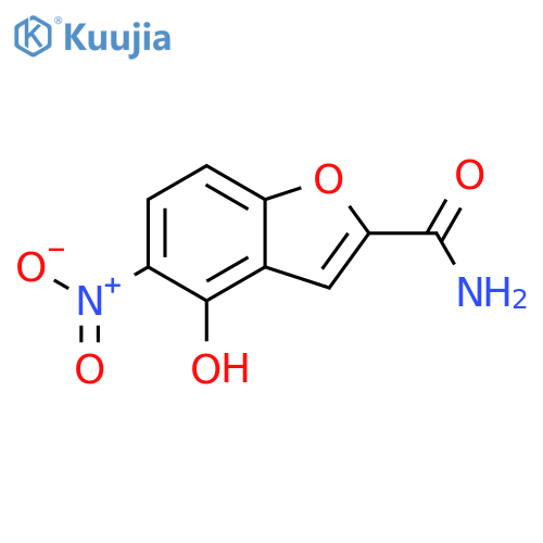 2-Benzofurancarboxamide, 4-hydroxy-5-nitro- structure