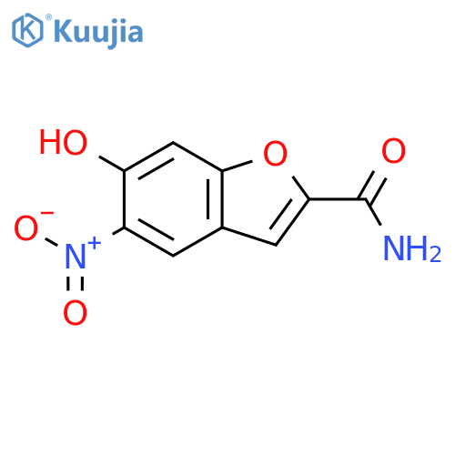 2-Benzofurancarboxamide, 6-hydroxy-5-nitro- structure
