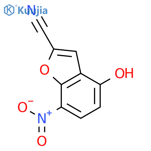 2-Benzofurancarbonitrile, 4-hydroxy-7-nitro- structure